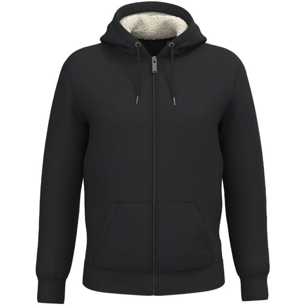 Native Spirit Unisex Adult Sherpa Lined Full Zip Jacket / Black